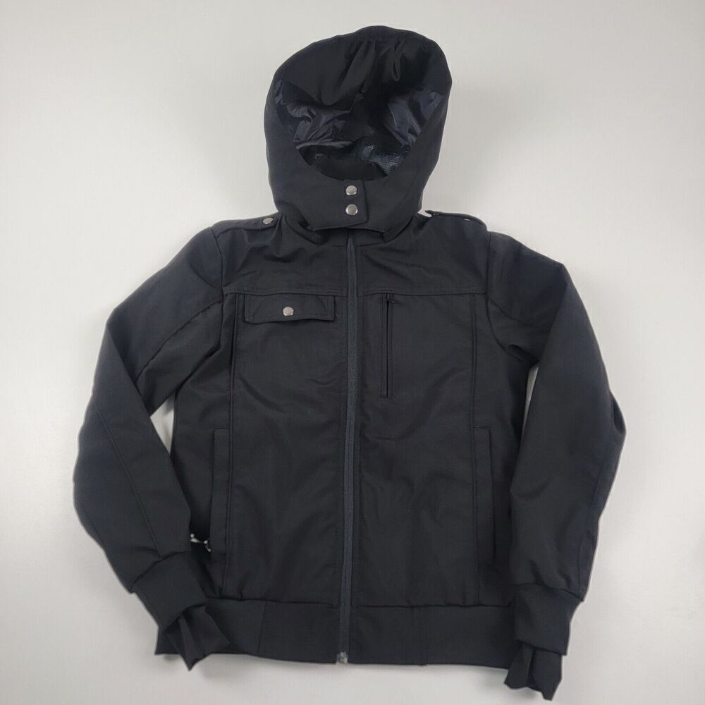 Baubax Women's Water Resistant‎ Travel Minimalist Hooded Jacket Black XS X-Small
